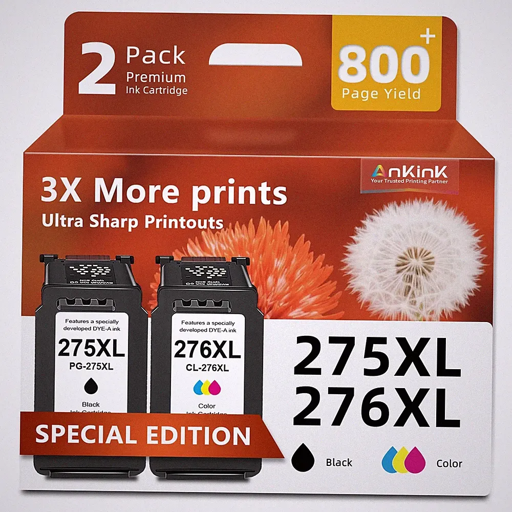 275XL 276XL Combo Pack Ink Replacement for Cannon 275 and 276 Ink cartridges...