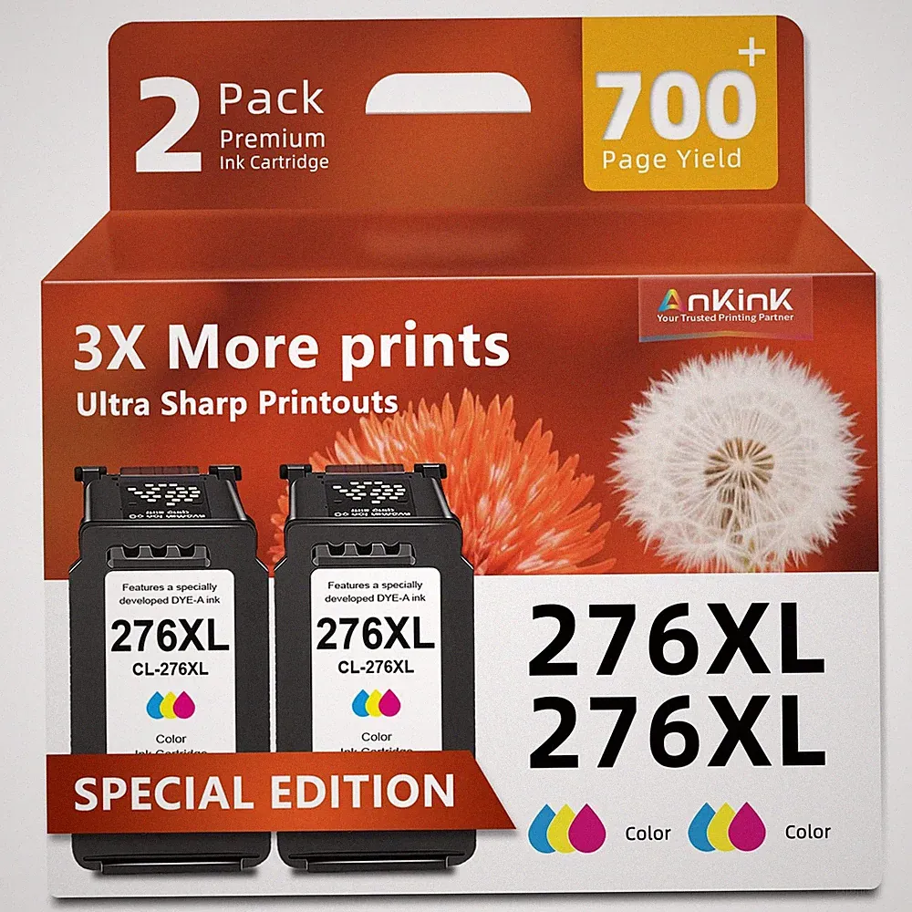 276XL Color Compatible Ink Cartridge Replacement for Canon 276XL CL-276 CL276...