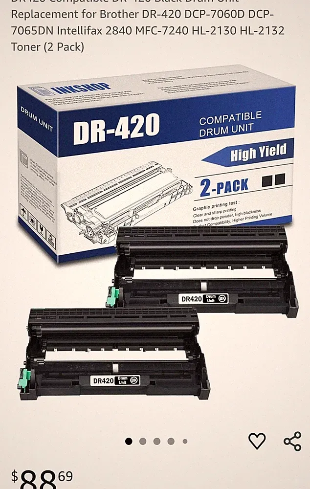 Ankink 2 Pack DR-420 / ink Dual Drum Unit