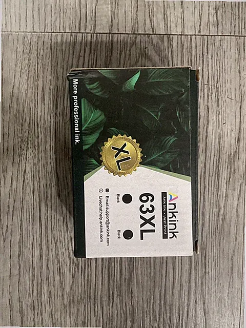 Ankink 63XL Black and Color Ink Cartridge 2 pack Combo (you get 2 63XL packs)