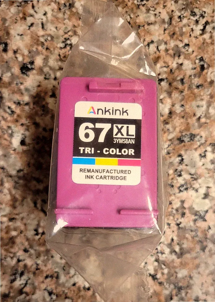 Ankink 67XL Tri - Color Ink Cartridge (3YM58AN) - 1 Pack New FREE SHIPPING!