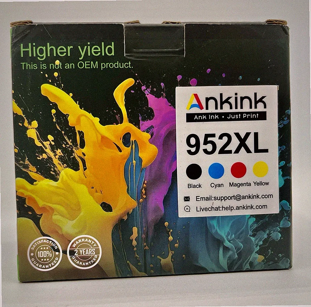 Ankink 952XL Ink Cartridge Black Cyan Magenta Yellow High Yield