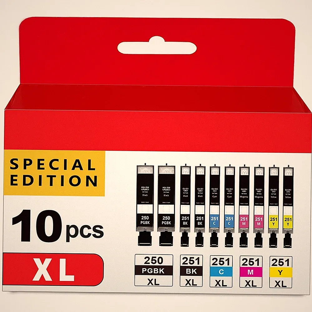 Ankink Compatible 250 251 XL Printer Ink Cartridge Replacement for Canon PGI-...