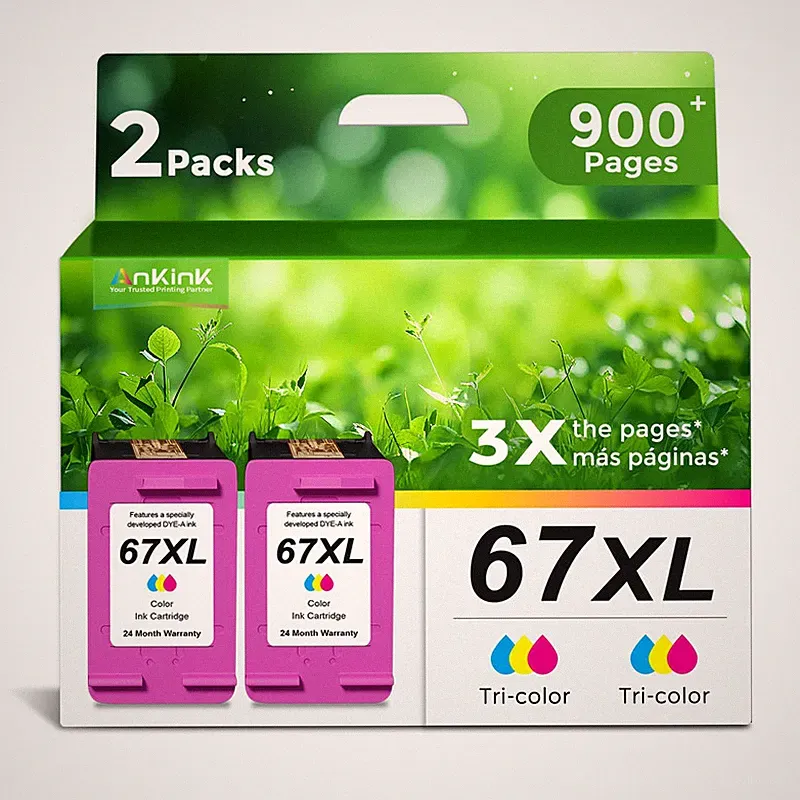 Ankink Compatible 67Xl Ink Cartridgecolor 2-Pack Replacement For Hp 67 Xl