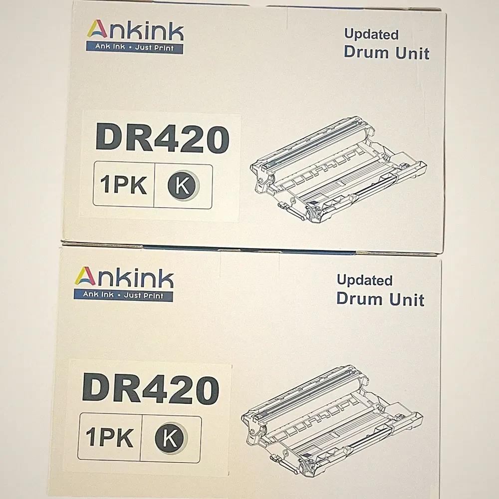 Ankink DR420 Drum Unit Compatible for Brother DR-420 Printer (No Toner) Lot of 2