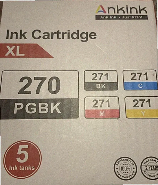 Ankink Ink Cartridge 270 and 271 5 pack/Canon Pixma MG And TS Series