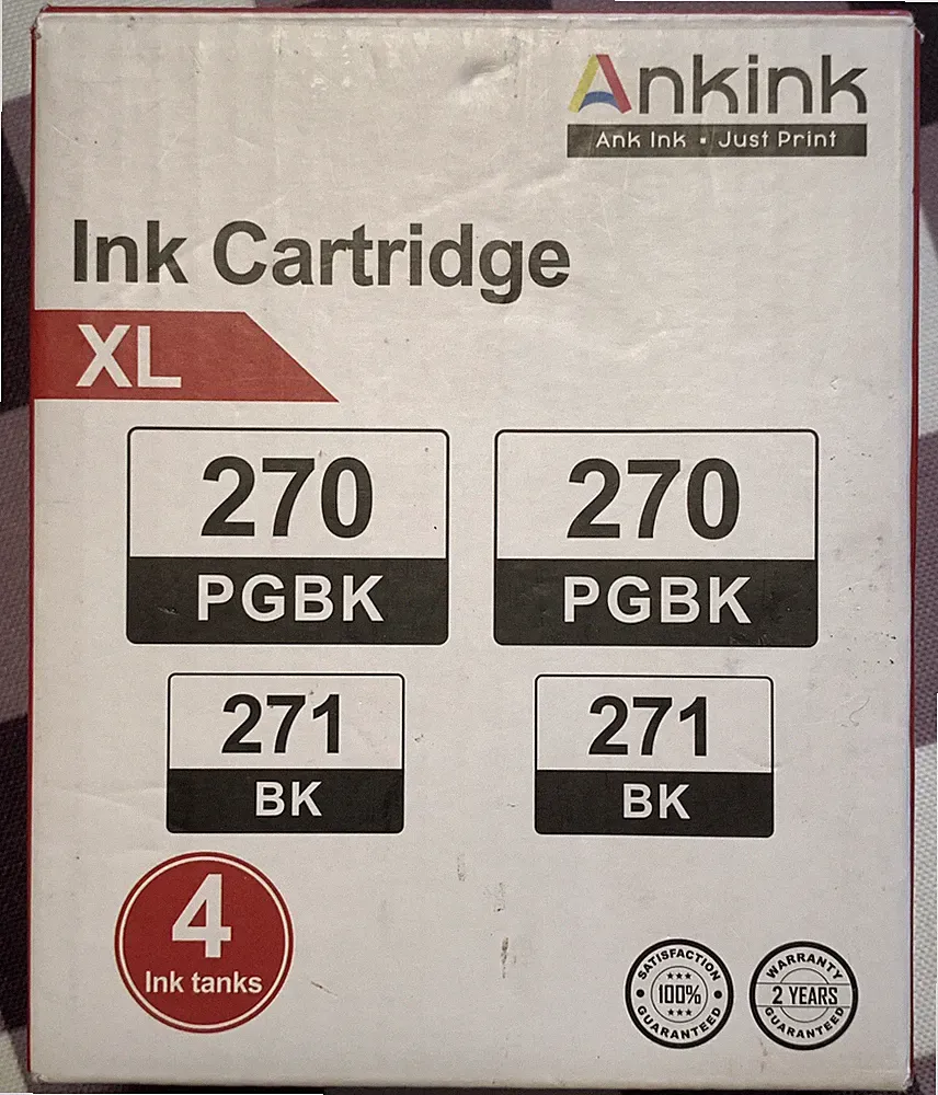 NEW 4 Ankink Canon Compatible Ink Cartridges XL 270 271